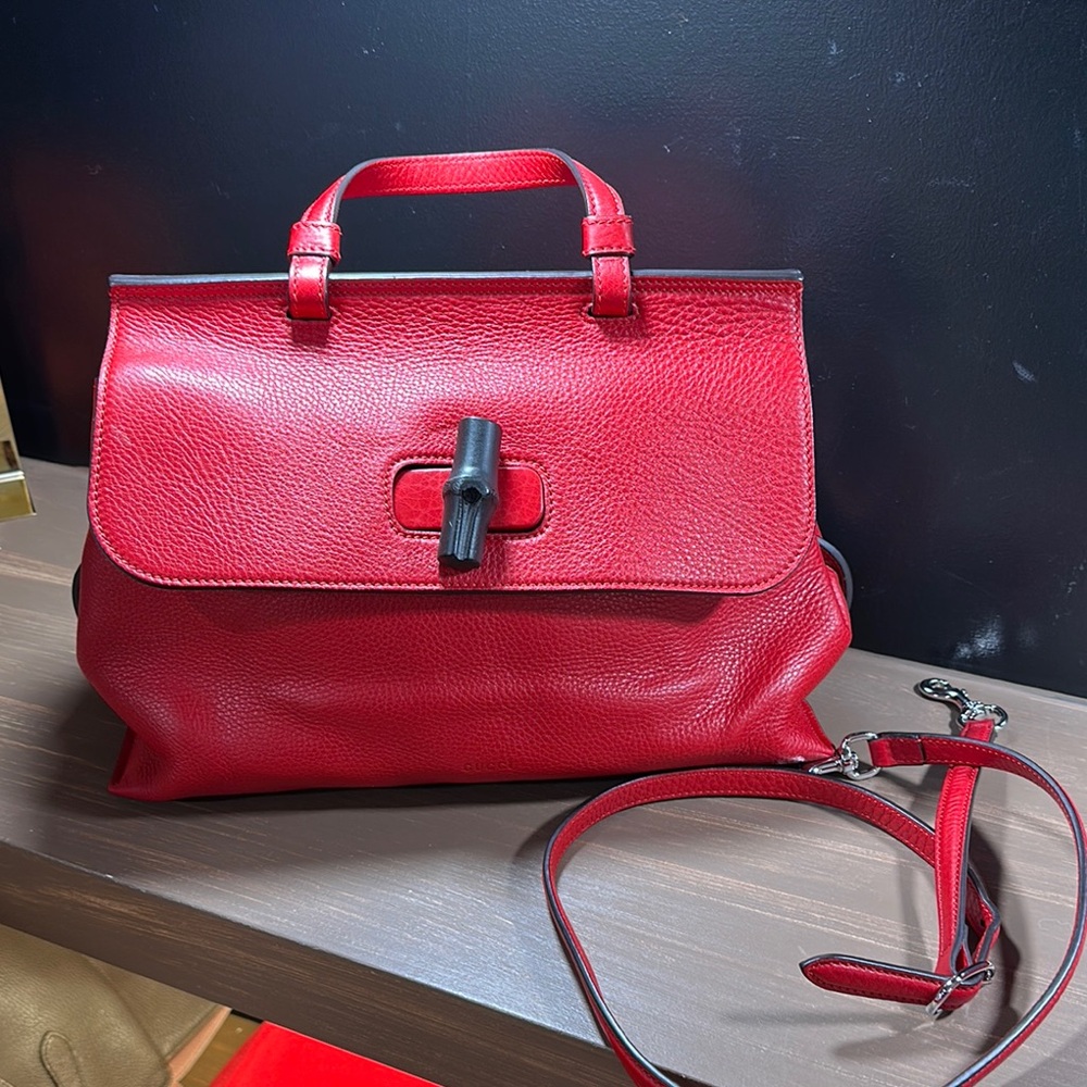 Gucci Red Leather Satchel